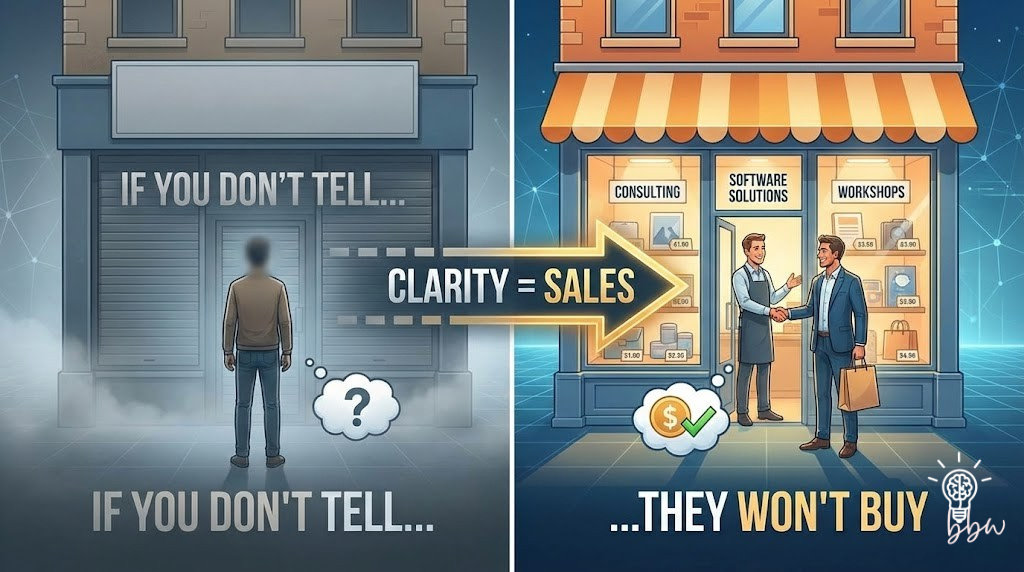 If You Don’t Tell People What You Offer, They Won’t Buy