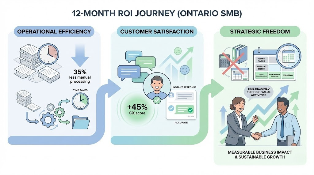 12-month ROI journey for Ontario SMB