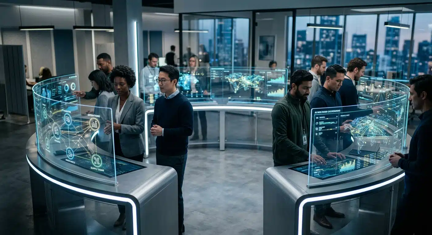 AI Strategies for Business autonomous agent diagram.